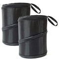 Kitbest (2 Pack Car Trash Can, 1 Gallon Car Garbage Bin Collapsible Pop-up Water Proof Bag Mini Portable Waste Basket Bin, Rubbish Bin (Black)