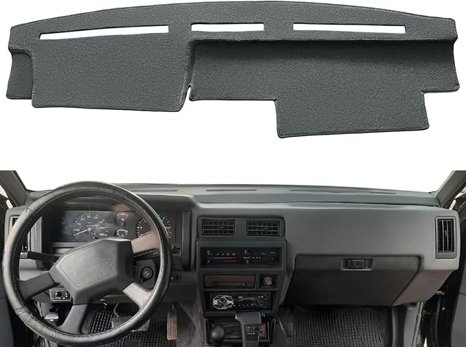 Dash Cover Mat Custom Fit for Nissan Pathfinder D21 Hardbody Pickup Truck 1986-1993, Dashboard Cover Pad Carpet Protector (Dark Gray) F77