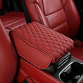 Car Center Console Cushion Pad for Kia EV9/EV9 GT-Line 2023-2025, Leather Armrest Box Pad Armrest Cover Arm Rest Cover Pad with 2 Storage Bags Waterproof for Most Vehicles Vehicles SUVs