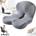 Memory Foam L-Shaped Integrated Seat Cushions for Car Truck Driver Ergonomic L Shape Lumbar Cushion Sciatica Back Pain Relief Office Chair Butt and Back Support Pillow Long Driving Booster Seat (F1)