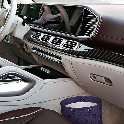 Haunted Mansion Car Trash Can Leak Proof Hanging Waterproof Garbage Can Multipurpose Trash Bin for Car SUV Front Seat Headrest Collapsible and Portable Storage Pocket