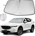 Car Windshield Sunshade for Mazda CX-5 (2018-2021) Foldable Front Window Sun Shade with Storage Bag,Heat Insulation Interior Sun Visor SUV Protection Block UV Rays,Cool Automotive Accessories