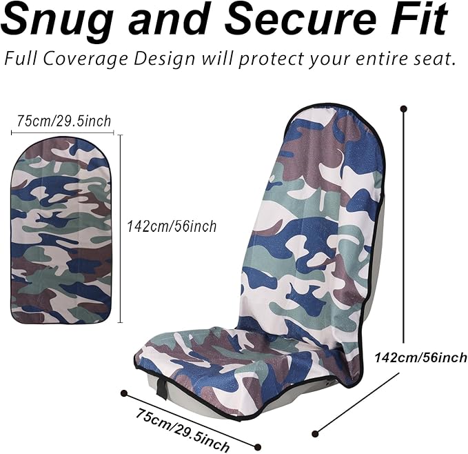 nbnhxnff Car Seat Cover (Camouflage, 1pcs Front Seat)