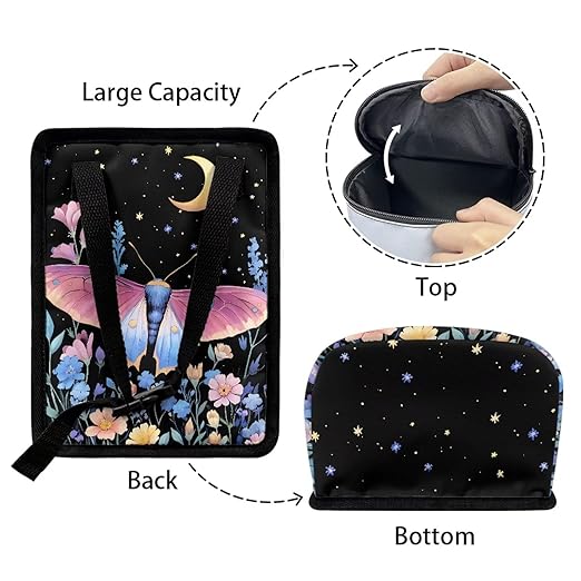 Butterfly Daisy Print Car Trash Can with Lid Cars Trash Bag Bin Hanging Waterproof Garbage Cans Leak Proof Vehicle Trash Can Multipurpose Storage Container for Back Seat