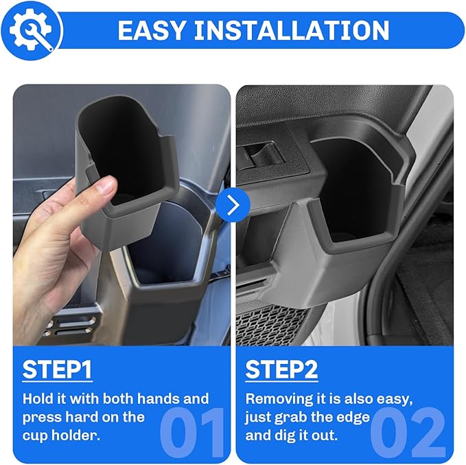 SXCY for 2025 2026 Toyota 4Runner Rear Door Cup Holder Insert 2025 2026 4Runner Accessories Silicone Cup Holder Limiter for 2026 Toyota 4Runner Console Drink Holder Adapter Non-Slip Drink Stopper