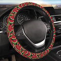 Red Watermelon Steering Wheel Cover for Women Men Girls, Car Accessories Decor Thickened Anti-Slip Auto Steering Wheel Covers Protector Universal Fit 15 Inch for Cars, Truck, SUV