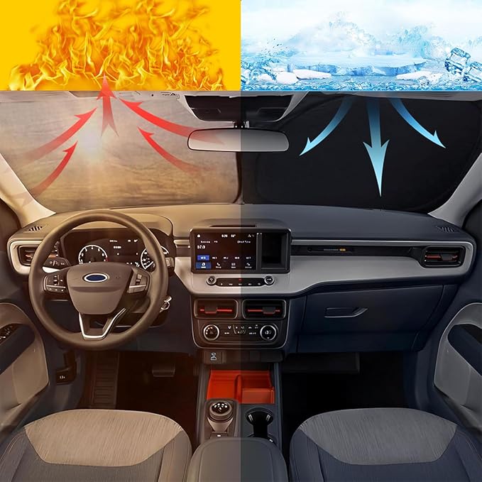 KMF Windshield Sun Shade for Honda CR-V 2023 2024 2025 with 310T Foldable Car Sun Shade,Custom Fit Sunshade for Front Window Sun Visor Protector Interiors Block UV Rays Accessories