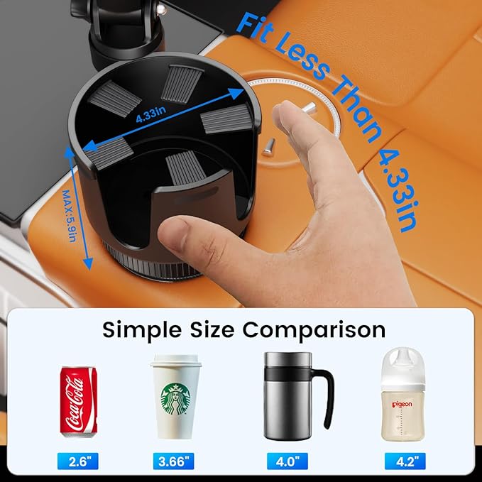 OHLPRO for iPhone 17 Pro Max MagSafe Car Charger Cup Holder Mount, 15W Fast Wireless Magnetic Charging Phone Holder for iPhone 16 15 14 13 Series, Adjustable Car Mount with Large Cup Base, Black