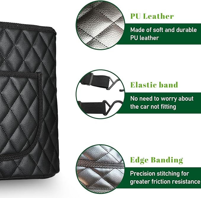 Car Purse Holder Between Seats, Leather Auto Front Seat Handbag Organizer Pocket, Universal Large Capacity Seat Bag Box Storage, Vehicle Interior Backseat Barrier for Kids Pet