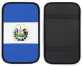 for El Salvador Flag Car Armrest Cushion Soft Cover Tray Storage Center Console Box Pad, Car Armrest Cushion Handrail Box Car Decoration, Car Armrest Seat Box Cover for Most Vehicle