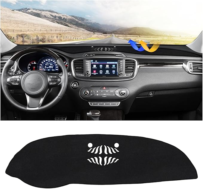 Cartist Compatible with Dash Cover Kia Sorento 2016 2017 2018 2019 2020 Dashboard Cover Mat Non-Slip Pad Carpet Sunshield Protector