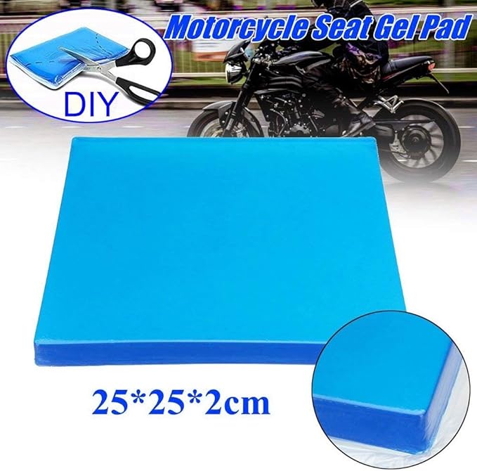Motorcycle Seat Gel Pad Seat Cushion Shock Absorption Mats Reduce Fatigue Comfortable Soft Cushion Cool DIY Seat Pad Motorcycle Seat Foam Car Office Chair Seat Cushion Blue 25 x 25 x 2cm