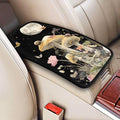 Moon and Stars Mushrooms Snails Car Auto Armrest Cushion Cover Accessories Center Console Seat Box Pad Protector Universal Decoration for Most Vehicle SUV Truck