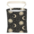 Car Trash Can, Cute Car Trash Bag, Hanging Car Organizer and Storage Bag, Trash Bin for Car Accessories, Vehicle, Travelling, Camping Gold Celestial Moon