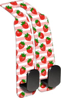 AEWNUNK 1 Pack Car Seat Headrest Hooks for Purses and Bags Watercolor Pink Strawberry Striped Bag Purse Holder for Car with Double Metal Hooks Car Purse Hanger Hanging Accessories