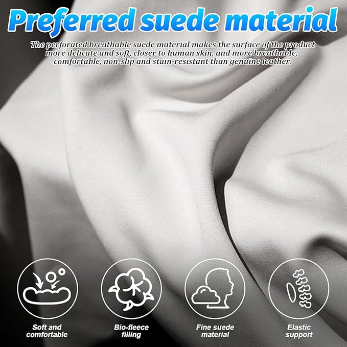Car Headrest Neck Pillow, Suede Soft Comfortable Vehicle Seat Support Head Rest Pillow Cushion for Driving, Automotive Interior Accessories, Universal for SUV Sedan Truck (Black)