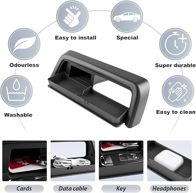 SKTU for 2026 Honda Passport Center Console Organizer 2026+ Passport Expansion Storage Box Honda Passport 2026 Accessories Durable ABS Expansion Console Tray