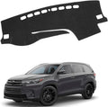 Dashboard Mat Cover for Toyota Highlander 2014 2015 2016 2017 2018 2019 Nonslip Center Console Sunshield Glare UV Rays Protector Accessories