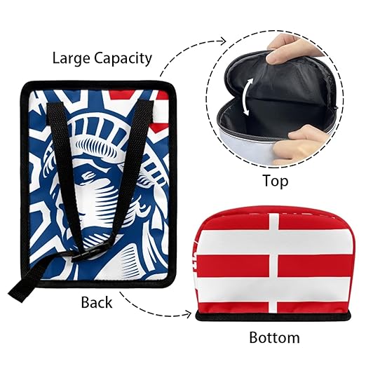 1.2 Gallons Car Garbage Can, Statue of Liberty Car Trash Can Front Seat, Adjustable Hanging for Tail of Console/Back of Seat, Odor-Free with Zipper Leak-Proof Design, Mini Size for Convenience