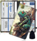 Car Registration and Insurance Holder, PU Leather Auto Document Holder for Men&Women, Vehicle Glove Box Compartment Organizer with Magnetic Shut for Driver's License, Mechanical Frog Pattern