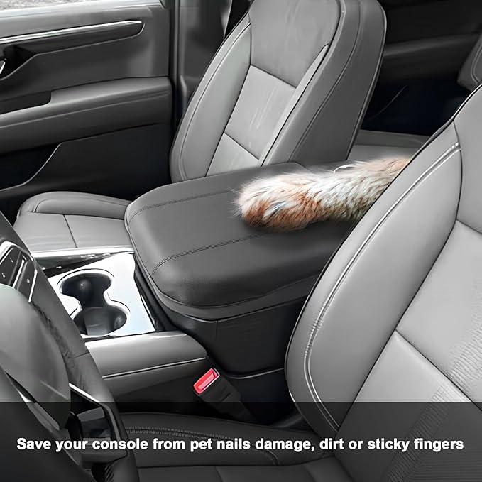SXCY for 2025 Chevy Tahoe Suburban Armrest Cover for 2025 Chevrolet Tahoe Accessories 2025 Tahoe Center Console Cover 2025 Tahoe Suburban Middle Console Cover (Thin Cover)