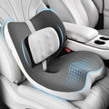 FLORICH 2 in1 Truck Seat Cushion and Lumbar Support Pillow Memory Foam Car Seat Cushion with Adjustable Strap for Truck Driver Long Drives, Fits Semi Truck Seat,Car,Office&Gaming Chair(Grey)