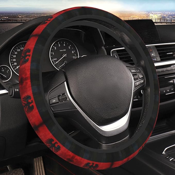 Germaneagles Flag Universal Fit Steering Wheel Cover for Car, Truck, and SUV, Durable Steering Wheel Protection