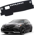 Dashboard Mat Cover for Toyota Camry 2024 2023-2018 with HUD Nonslip Center Console Sunshield Glare UV Rays Protector Accessories
