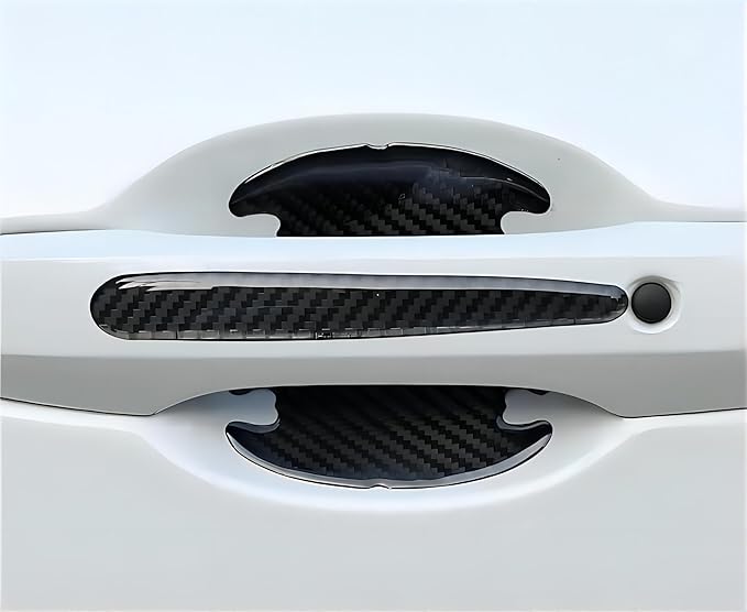 Car Door Protector-Door Handle Shielding Film, Door Dampening Pads, and Door Corner Guards for All Car Models - Noise Reduction & Anti-Scratch Solution (Black)