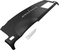 DashSkin Dash Cover Compatible with 2007-2014 Chevy Tahoe Suburban Avalanche & GMC Yukon & Yukon XL Without Speaker Holes in Black - Hard Molded Plastic Dashboard Cap