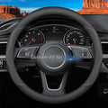 Custom-Fit for Infiniti Steering Wheel Cover, Premium Leather Car Steering Wheel Cover with Logo, Non-Slip, Breathable, for Infiniti Accessories (A-Style,for Infiniti)