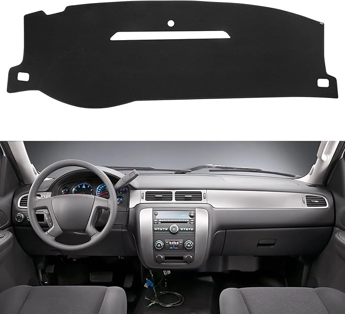 Dash Cover Honeycomb Dashboard Cover Mat Compatible with 2007-2013 Chevy Silverado GMC Sierra and 2007-2014 Chevy Tahoe Suburban and GMC Yukon
