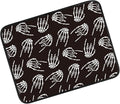 Car Center Console Cover, Universal Soft Large Neoprene Auto Armrest Seat Box Cover, Funny Car Decor Accessories Fit for Most Cars, Vehicles, SUVs Cool Black Skull Hands