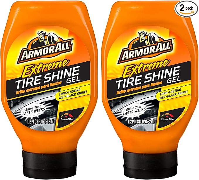 Armor All Extreme Tire Shine Gel, Tire Shine for Restoring Color and Tire Protection, 18 Fl Oz (Pack of 2)