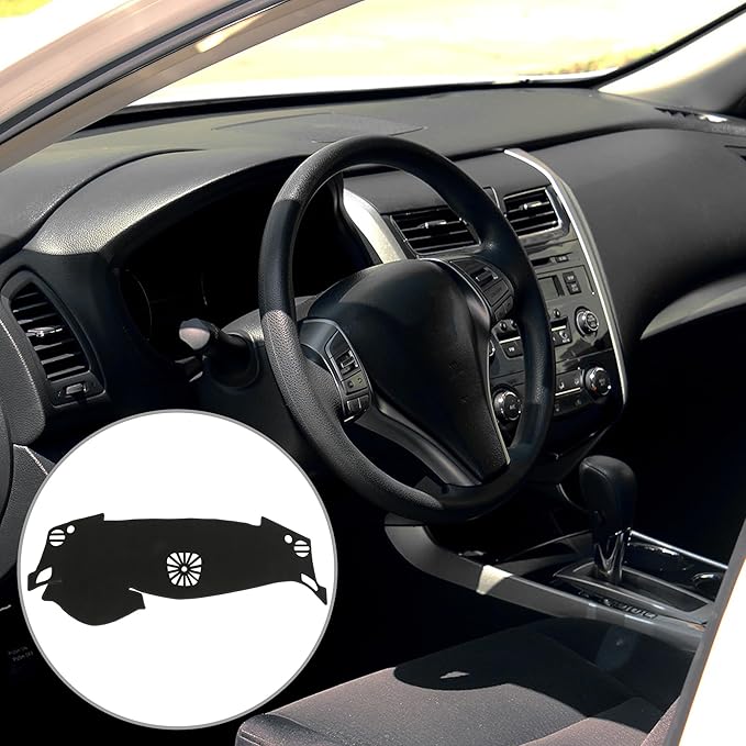 X AUTOHAUX Car Dashboard Cover Non-Slip Mat Carpet Replacement Polyester for Nissan Altima 2013-2018