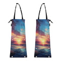 ALAZA Hanging Car Trash Bags Garbage Bag Trash Can for Back Seat Small Sunset Glow Sea Washable Storage Bag Retractable 2 Pack