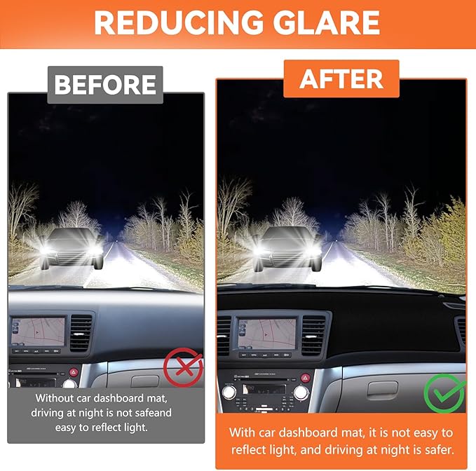 Dashboard Cover for 2005-2009 Subaru Legacy Outback Accessories, Non-Slip Dashboard Protector & Sunshield, UV-Blocking, Anti-Glare Dash Mat Pad