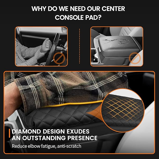 Custom Fit for Center Console Cover Tacoma 2024 2025 2026 Armrest Cover Center Console Pad Interior Accessories Car Armrest Seat Box Cover Protector