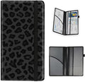 Tudguiloae Car Registration and Insurance Card Holder, Trunk Document Holder Organizer, Essential Vehicle Glove Box Organizer Leather Wallet for Driver, Black Leopard Print
