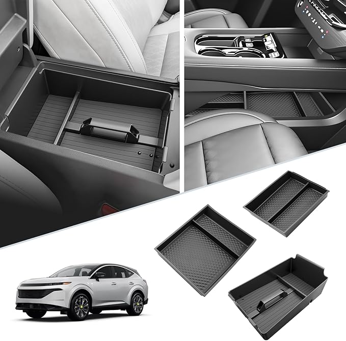 SKTU 3-Pack for 2025 2026 Nissan Murano Center Console Organizer for 2025 2026 Nissan Murano Console Tray & Lower Console Organizer 2025 2026 Murano Under Tray Nissan Murano 2025 2026 Accessories