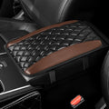 Car Center Console Cover, Leather Waterproof Armrest Seat Box Cushion Pad, Universal Decor Protector Mat, Comfortable Car Decor Accessories Fit for Most Cars, Vehicles, SUVs (Coffee)