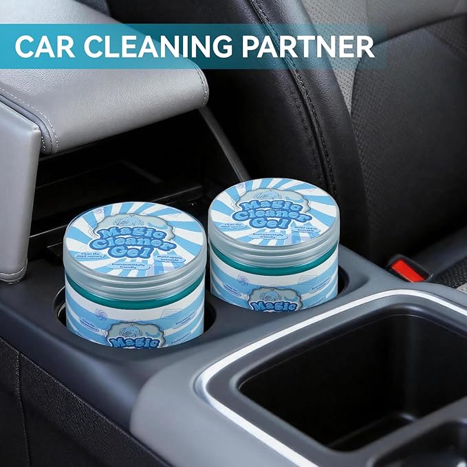 2PCS Car Cleaning Gel Car Clean Putty Car Accessories, Universal Car Interior Cleaner Slime, Cleaning Kit Supplies, Auto Detailing Tools Car Accessories, Dust Remover Gifts for Men Women