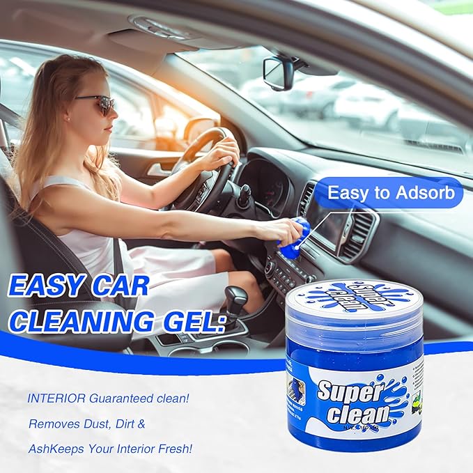 Car Cleaning Gel 2-Pack – Universal Car Cleaning Putty for Interior Detailing, Auto Cleaning Kit Slime & Dust Remover, Car Putty for Cleaning Vents, Dashboards & Keyboards, Gifts for Men & Women