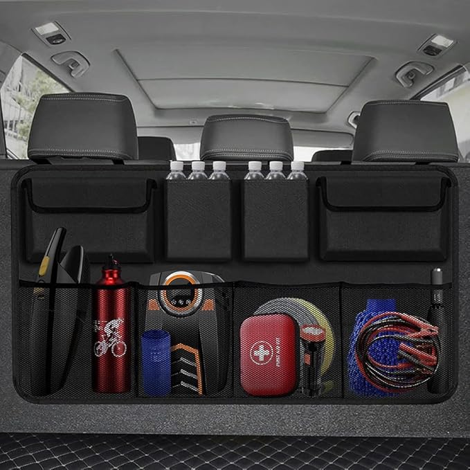 Car Trunk Organizer for Hyundai Kona 2018 2019 2020 2021 2022 2023, Super Capacity Car Back Seat Hanging Storage Bag Waterproof Durable Foldable Interior Accessories