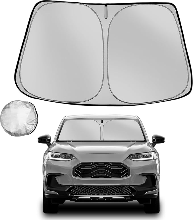 Fonowka Windshield Sun Shade for 2023-2025 Hon-da HR-V HRV Foldable Sun Sunshade for Car Front Window Blocks UV Rays and Heat Automotive Interior Protector Custom Fit Accessories