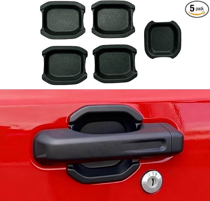 Door Bowl Scratch Protector for Jeep Wrangler JL JLU 2018-2024 4 Doors Exterior Door Handle Bowl Cover Protection Trim Accessories Matte Black