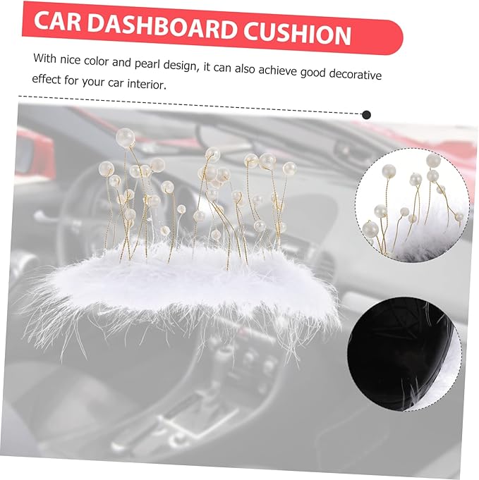 Auto Dashboard Mat Non Slip Vehicle Cushion with Elegant Pearl Design Car Pad for All Seasons for Securely Holding Items Your Car Interior