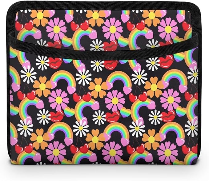 Cute Daisy Car Side Pocket Organizer Universal Car Seat Side Pocket Pouch Auto Console Door Organizer Bag Holder for Phone Sunglasses Keys Multifunction for Most Cars SUV