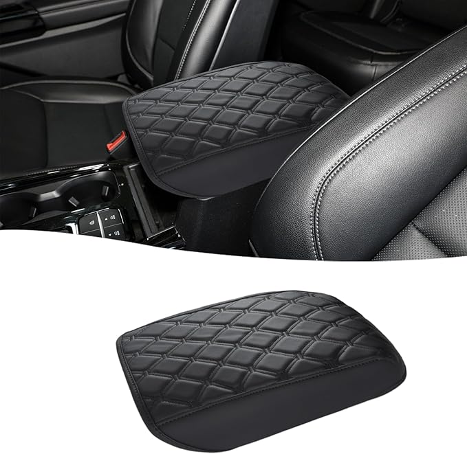 GIANT PANDA Custom Fit Center Console Cover Armrest Cover for 2020,2021,2022,2023,2024,2025,2026 Ford Explorer,Waterproof Leather Middle Console Cover - Full Protection - Black