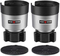 SEVEN SPARTA 2 Pack Car Cup Holder Expander Organizer Adjustable Base, Compatible with Yeti 20/26/30 oz, Hydro Flasks 32/40oz, Nalgenes 30/32/38/48 oz, Other Bottles in 3.4"-3.8" (Silver)